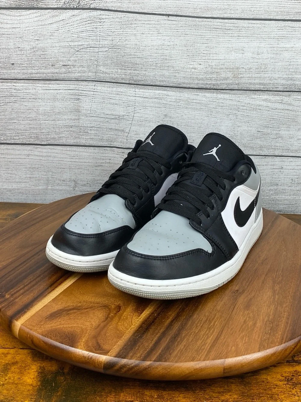 Nike Air Jordan 1 Low Shadow Toe Black Grey Shoes 553558-052 Men’s Size 11.5 - Picture 2 of 12